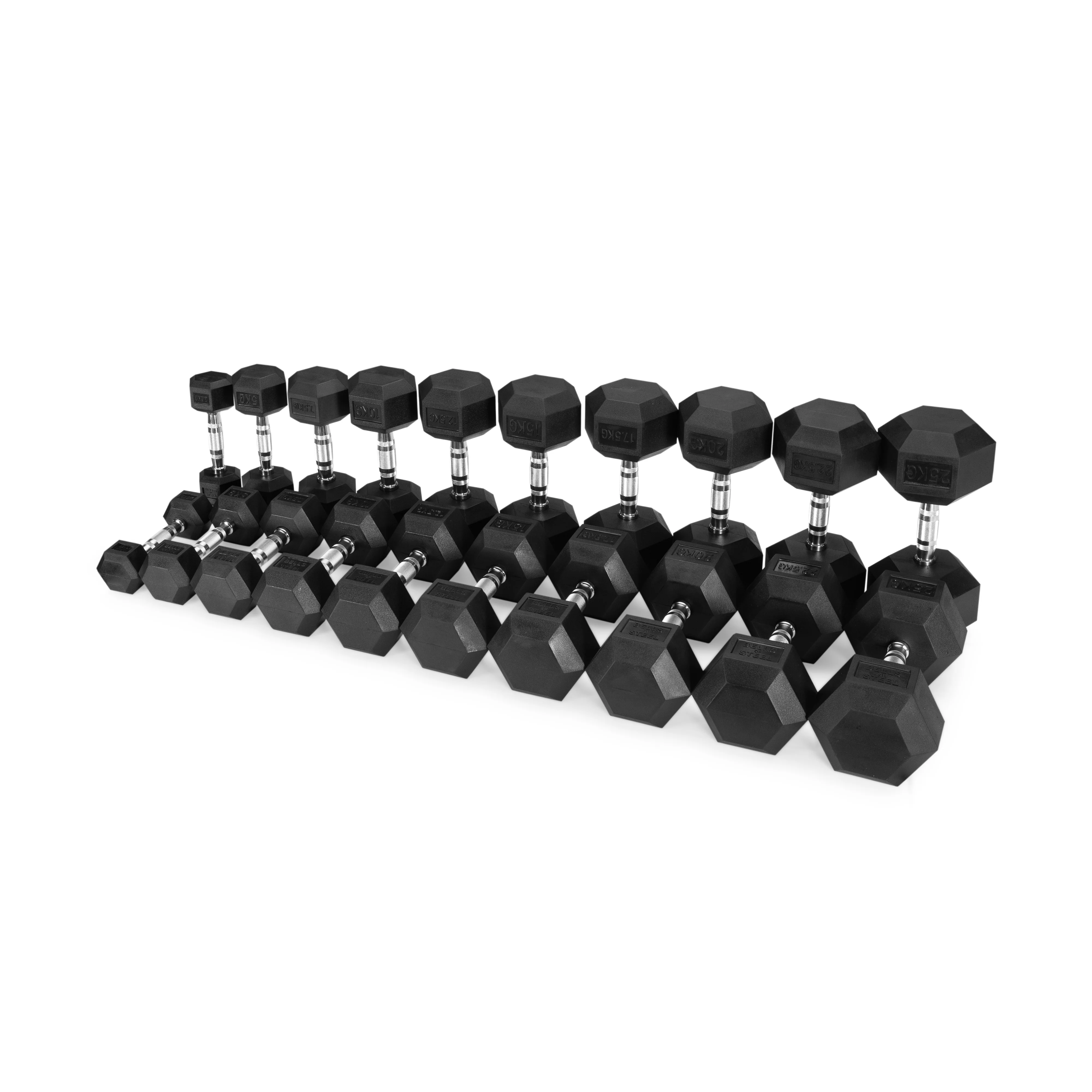 Ergo Rubber Hex Dumbbell Sets - Image 8