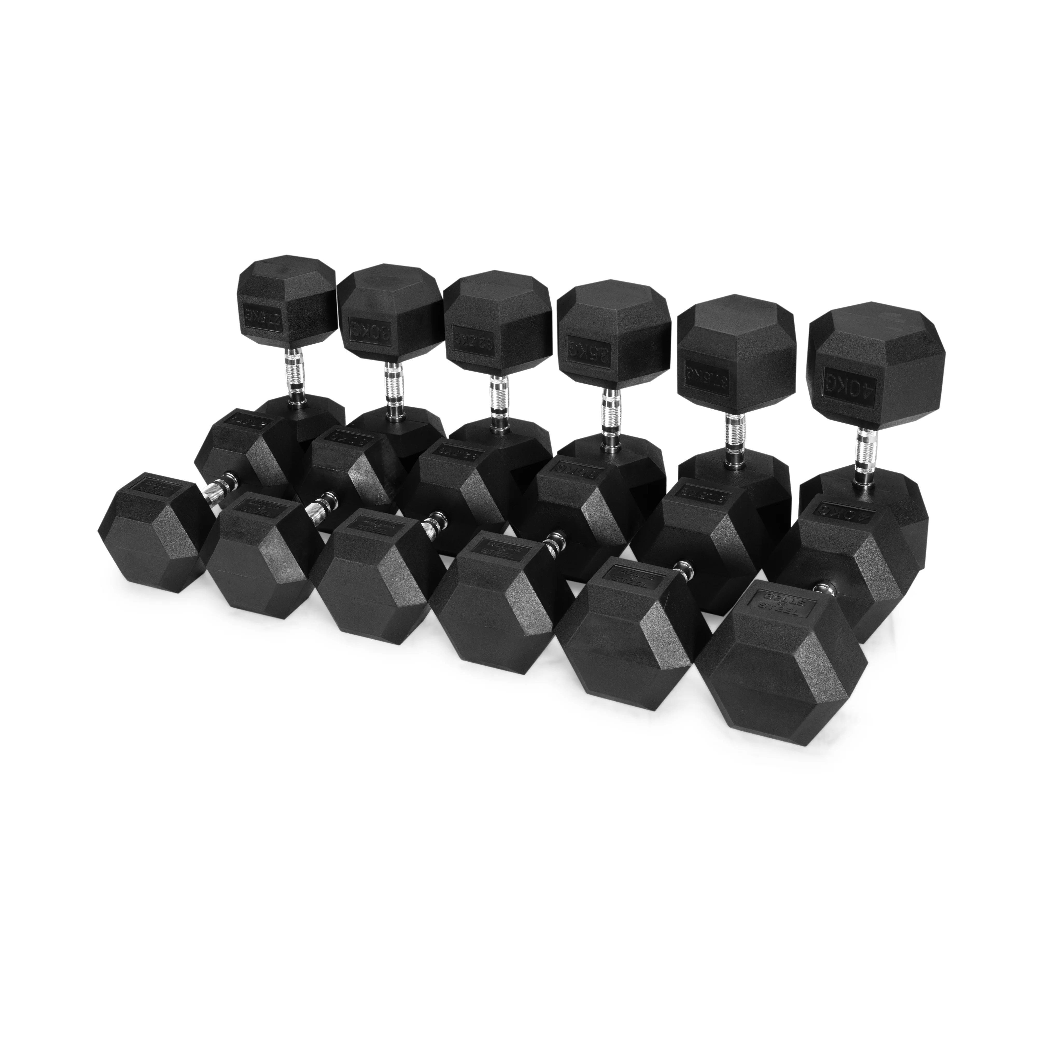 Ergo Rubber Hex Dumbbell Sets - Image 9