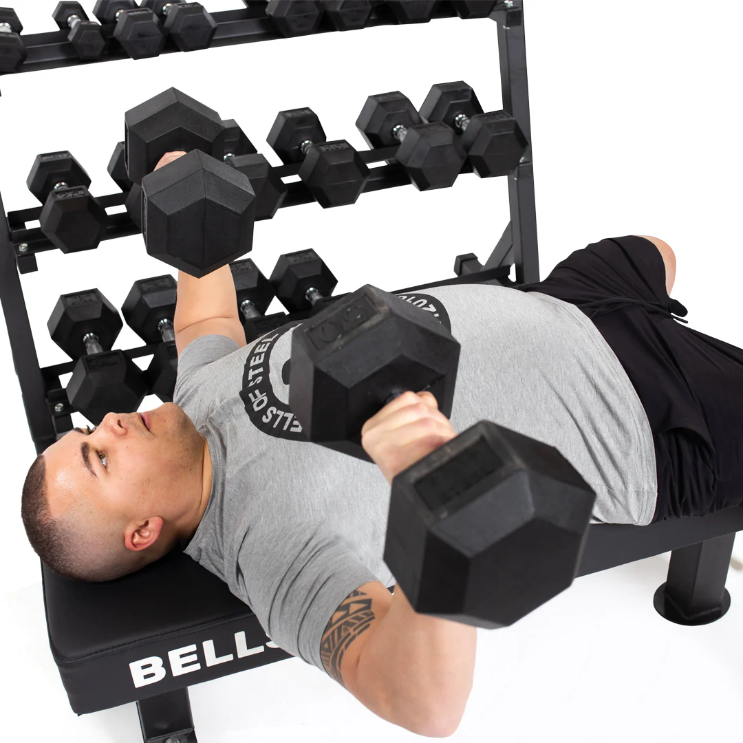 Ergo Rubber Hex Dumbbells - Image 9